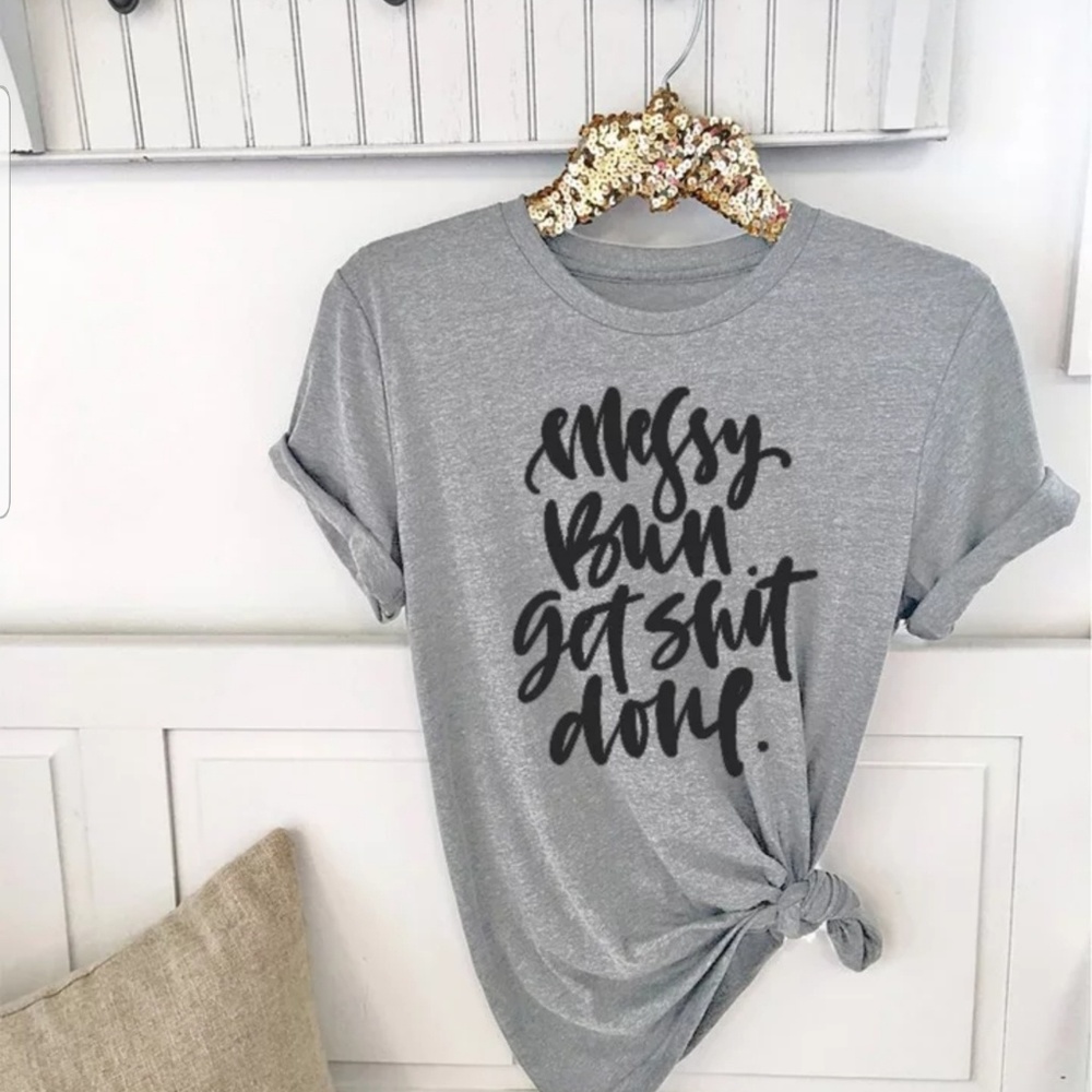 Scribbled Fun Gray Graphic Tee